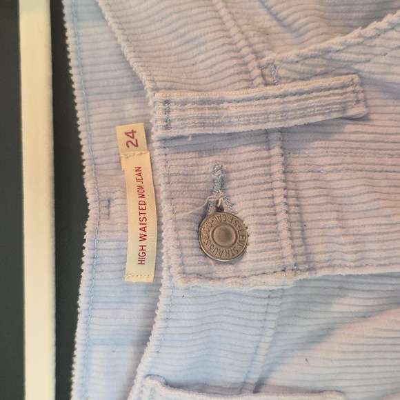 EUC LEVI'S baby blue corduroy pants high-waisted mom - Picture 2 of 3